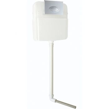 Смывной бачок SantiLine SL-02 с клавишей смыва Хром — фото 1, Смывные бачки скрытого монтажа