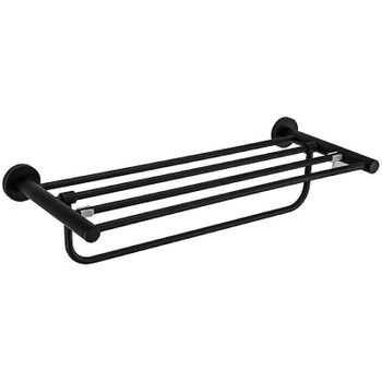 Полка для полотенец Frap F302 F30224 Черная матовая — фото 1, Полки для полотенец