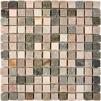 Каменная мозаика из сланца Pixmosaic Slate Grey PIX301 30,5x30,5 см — фото 1, Мозаика