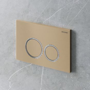 Клавиша смыва Grossman Galaxy 700.K31.01.310.310 Золото матовое — фото 3, Кнопки смыва