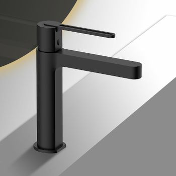 Смеситель для раковины Vincea Rondo VBF-1R1MB Черный матовый — фото 2, Смесители для раковины