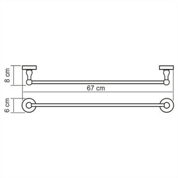 Полотенцедержатель WasserKRAFT Regen K-6930 Хром — фото 3, Полотенцедержатели