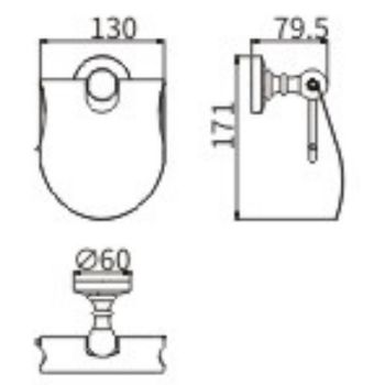 Держатель туалетной бумаги CeramaLux Caps 51307 с крышкой Хром — фото 2, Держатели туалетной бумаги