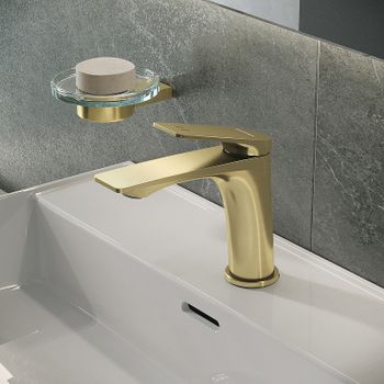 Смеситель для раковины Grossman Galaxy 510.K35.01.320 Золото брашированное — фото 4, Смесители для раковины