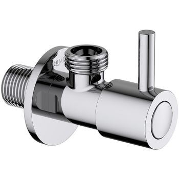 Запорный вентиль Aquatek AQ2451CR угловой Хром — фото 1, Комплектующие для душевого оборудования