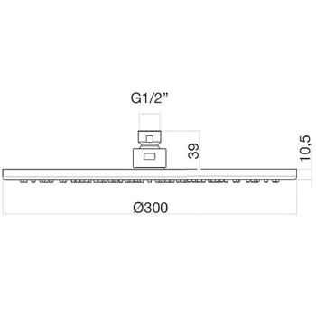 Верхний душ Webert AC1010015STEEL Хром — фото 2, Верхние души