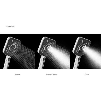Душевая система Vincea VSFW-433TI4GM с термостатом Вороненая сталь — фото 10, Встраиваемые душевые комплекты