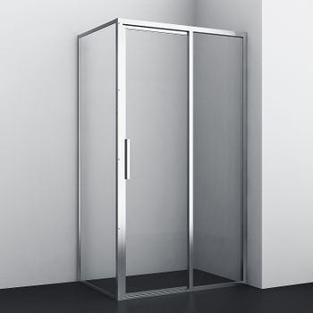 Душевой уголок WasserKRAFT Lopau 120x90 32S07R профиль Хром стекло прозрачное — фото 2, Прямоугольные душевые уголки