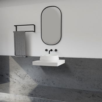 Раковина-чаша Abber Stein 60 AS2605 Белая матовая — фото 3, Раковины накладные