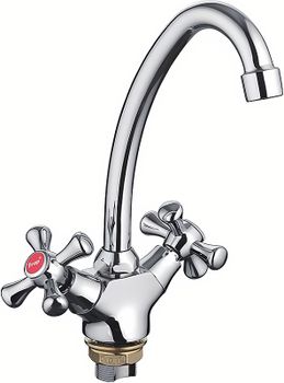 Смеситель для кухни Frap H732 F41732-B Хром — фото 1, Смесители для кухни