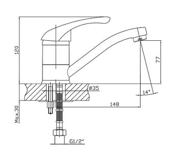 Смеситель для раковины Viko V-6911 Хром — фото 11, Смесители для раковины