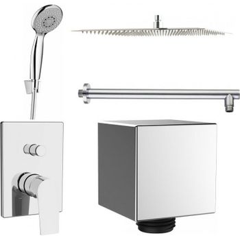 Душевая система Aquanet Static 2.13 257169 Хром — фото 1, Встраиваемые душевые комплекты
