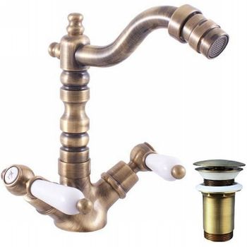 Смеситель для биде Rav Slezak Morava retro MK521.5/9SM Бронза — фото 1, Смесители для биде