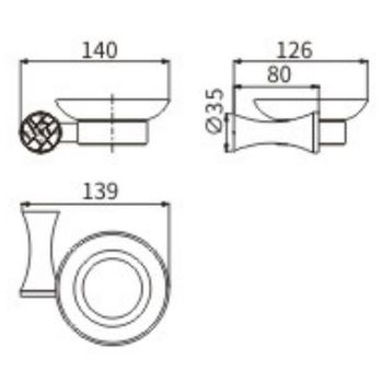 Мыльница CeramaLux Virginia 94304A Хром — фото 2, Мыльницы
