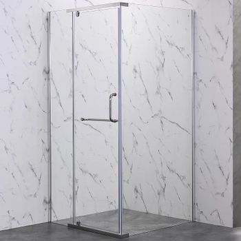 Душевой уголок Veconi Rovigo RV-19 100х80 RV19-10080-01-C6 профиль Хром стекло прозрачное — фото 1, Прямоугольные душевые уголки