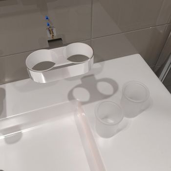 Стакан для зубных щеток Altasan Лотос ЛТ42Х двойной Хром — фото 4, Стаканы для зубных щеток