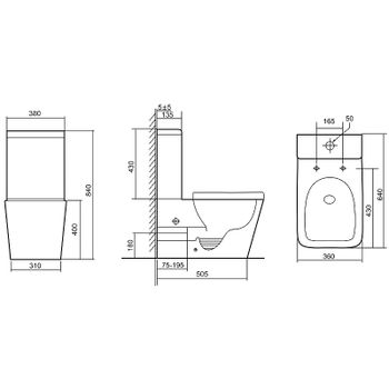 Унитаз компакт Triton Corso CO-3006 Щ0000057976 с бачком и сиденьем Микролифт — фото 11, Напольные унитазы