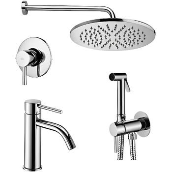 Комплект смесителей Paffoni Light KITZLIG011CR071 Хром — фото 1, Готовые комплекты для ванной комнаты