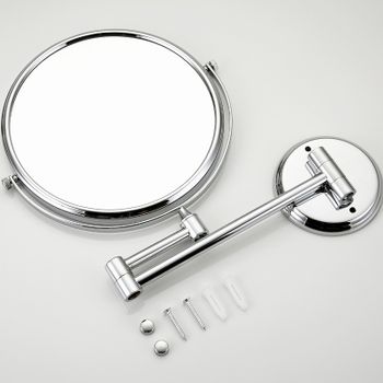 Косметическое зеркало Frap F6108 с увеличением Хром — фото 7, Косметические зеркала