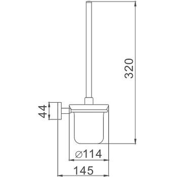 Ершик для унитаза Haiba HB8610 Хром — фото 2, Ершики для унитаза