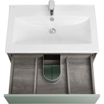 Тумба под раковину Aquaton Форест 75 1A278301FR9C0 Дуб рошелье Сумеречный голубой — фото 5, Тумбы под раковину