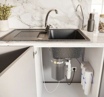 Кухонная мойка Domaci Бьелла DMC-24 GWS-24-308 Черная — фото 7, Кухонные мойки