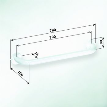 Поручень Bemeta Help 301100704 Белый — фото 1, Поручни для ванной