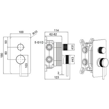 Смеситель для душа Allen Brau Priority 5.31A11-BN Никель брашированный — фото 17, Смеситель для душа