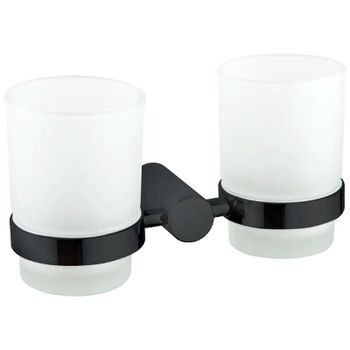 Стакан для зубных щеток Haiba HB8408-7 двойной Черный матовый — фото 1, Стаканы для зубных щеток