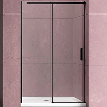 Душевая дверь Vincea Dice 130 VDS-4D130CLB профиль Черный стекло прозрачное — фото 1, Раздвижные душевые двери