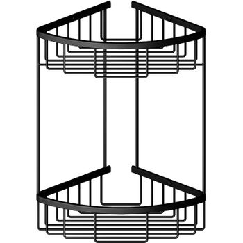 Полка корзина Timo Saona 13082/03 угловая Черный — фото 1, Полки для ванной и душа