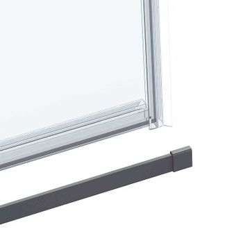 Душевой уголок Vincea Como Soft 110x90 VSR-1CS9011CLGM профиль Вороненая сталь стекло прозрачное — фото 4, Прямоугольные душевые уголки
