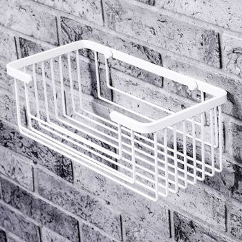 Полка корзина WasserKRAFT K-711W Белая — фото 2, Полки для ванной и душа