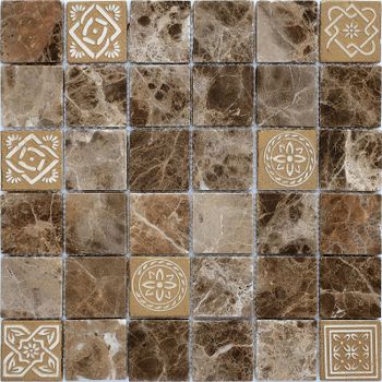 Мозаика Caramelle mosaic Art Stone Art Emperador Dark MAT 30x30 см — фото 1, Мозаика