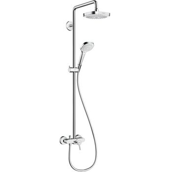 Душевая система Hansgrohe Croma Select E 27258400 Хром Белая — фото 1, Душевые стойки
