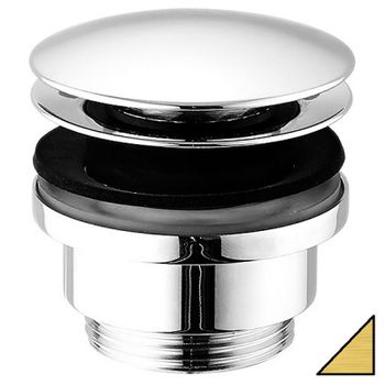 Донный клапан Webert Aria AC0405010 click-clack Золото — фото 1, Донные клапаны