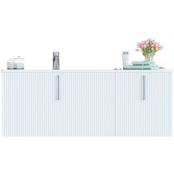 Тумба с раковиной SanVit Рольф L 120 krolfL120 подвесная Белый глянец — фото 1, Тумбы с раковиной