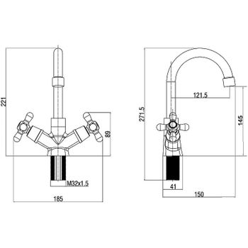 Смеситель для раковины Orange OneLife P03-008cr Хром — фото 8, Смесители для раковины