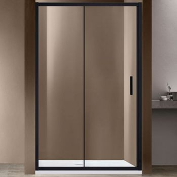 Душевая дверь Vincea Garda 130 VDS-1G130CLB профиль Черный стекло прозрачное — фото 1, Раздвижные душевые двери