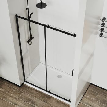 Душевая дверь Vincea City 140 VDS-5CT140CLB профиль Черный стекло прозрачное — фото 4, Раздвижные душевые двери