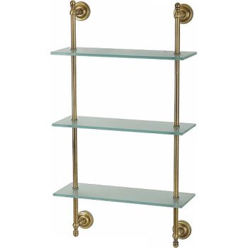 Стеклянная полка Migliore Mirella 17163 Бронза — фото 1, Полки для ванной и душа