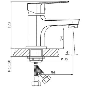 Смеситель для раковины Orange Loop M26-021W Белый — фото 7, Смесители для раковины