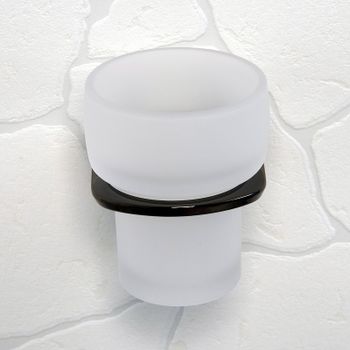 Стакан для зубных щеток WasserKRAFT Glan K-5128 Черный глянцевый — фото 2, Стаканы для зубных щеток