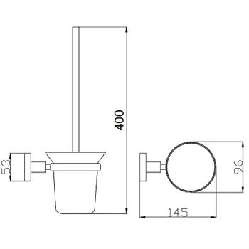 Ершик для унитаза Rav Slezak Colorado COA0500ZRL Розовый золотистый глянцевый — фото 2, Ершики для унитаза