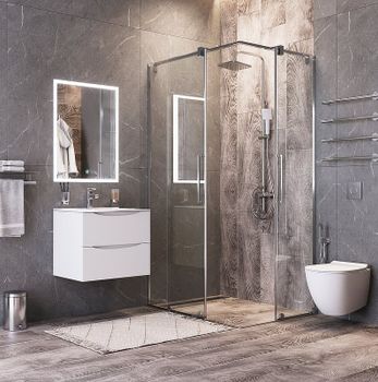 Тумба с раковиной Bond Cube 60 T01605-S05W подвесная Белая матовая — фото 4, Тумбы с раковиной