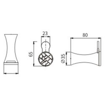 Крючок CeramaLux Virginia 94301A Хром — фото 2, Крючки для полотенец