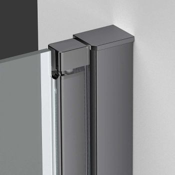 Душевая дверь Vincea Alpha 80 VDP-3AL800CLGM профиль Вороненая сталь стекло прозрачное — фото 4, Распашные душевые двери