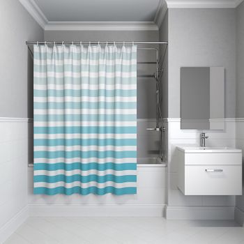 Штора для ванны Iddis Base 180х200 BR01P18i11 Голубая — фото 2, Шторы для ванной