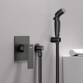 Гигиенический душ со смесителем Damixa Gala 537510300 Черный матовый — фото 3, Гигиенические души