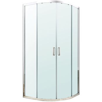 Душевой уголок Berges Solo R 80х80 061101 профиль Хром сильвер стекло прозрачное — фото 1, Душевые уголки четверть круга